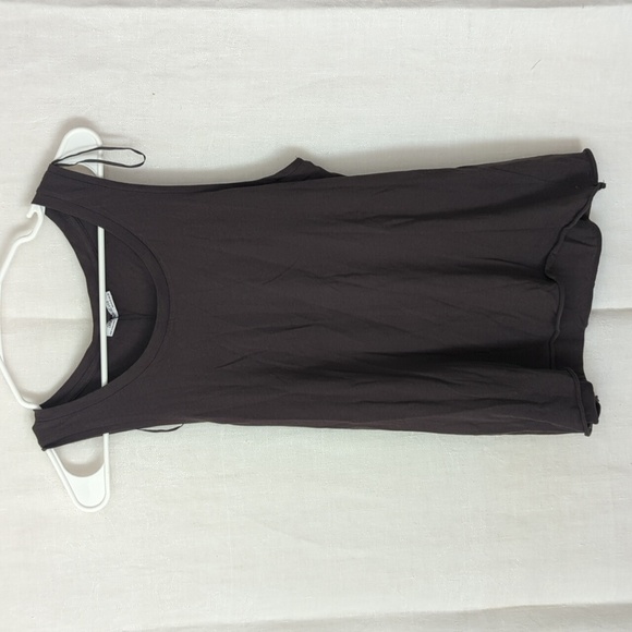 Zara Trafaluc Charcoal Grey Basic Cotton Tank Raw Hem Size Small New with Tag - Picture 1 of 4